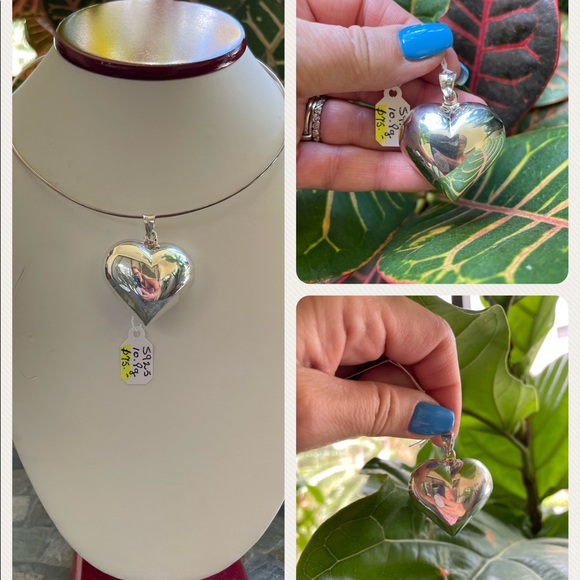 Sterling Silver Heart Pendant - Picture 1 of 8